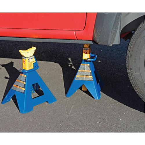 Jack Stand, Locking Handle/Ratchet, 6 tons Capacity, 25-1/4" H Nassau Supply
