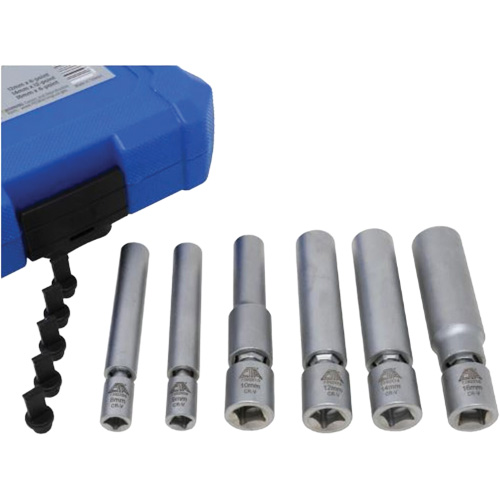Jeu de douilles pour bougies d'allumage et bougies &agrave; incandescence 6 mcx Nassau Supply
