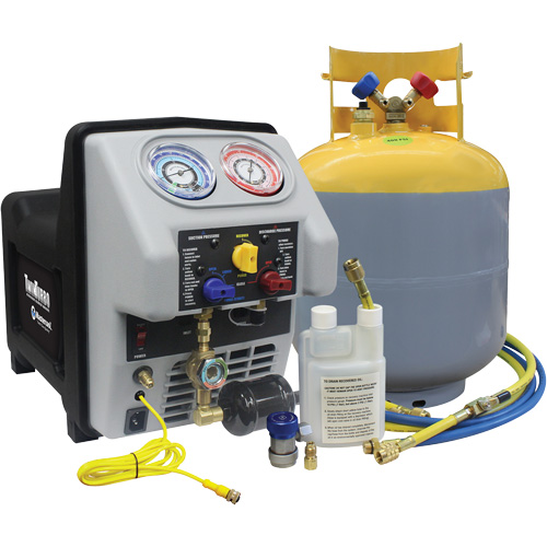 Twin Turbo Refrigerant Recovery System with 50 Lb DOT Tank Nassau Supply