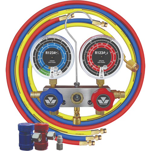 R1234Yf 2-Way Piston Valve Manifold Gauge Set Nassau Supply