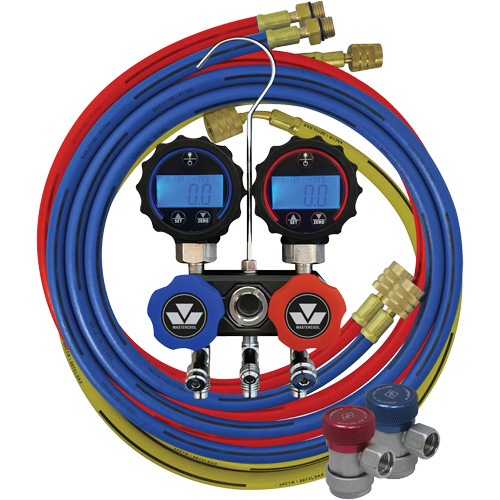 Jeu de manom&egrave;tres manifold compact Mini-Fold – S&eacute;rie noire Nassau Supply