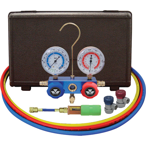 Jeu de manom&egrave;tres pour automobile avec mini-injecteur de colorant et coupleurs manuels Nassau Supply