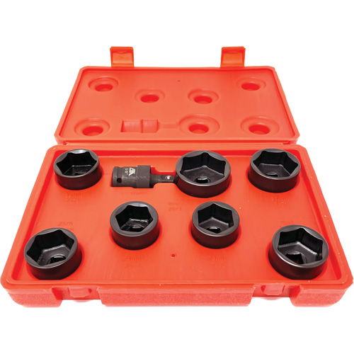 8 Pc. Extra-Low-Profile Oil Filter Socket Set Nassau Supply