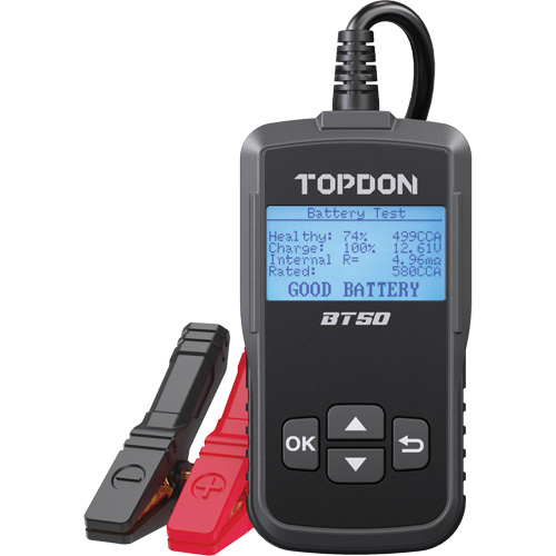 Testeur de batterie, de charge et de d&eacute;marrage BT50 avec imprimante Nassau Supply