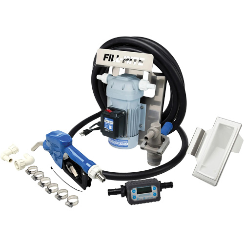 115V AC DEF Transfer Pump & IBC Tote Bracket with Nozzle & Meter Nassau Supply