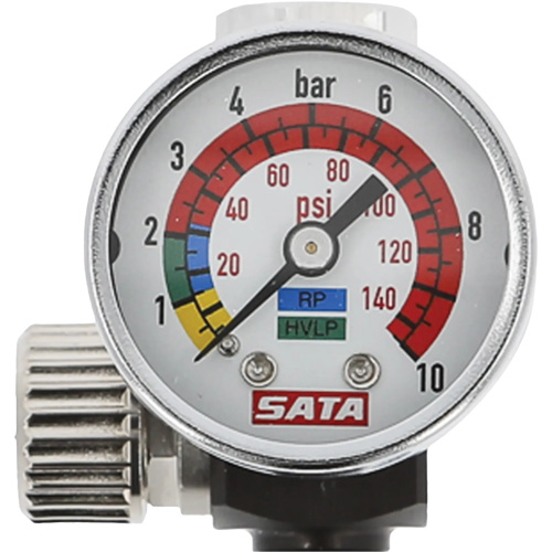 Microm&egrave;tre d'air avec manom&egrave;tre, 1/4" (filetage m&acirc;le) et G 1/4" (filetage femelle) Nassau Supply