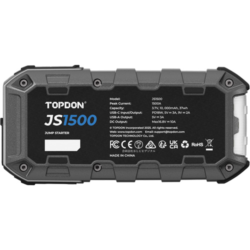 D&eacute;marreur d'appoint, survolteur, banque d'alimentation et lampe de poche JumpSurge1500 Nassau Supply