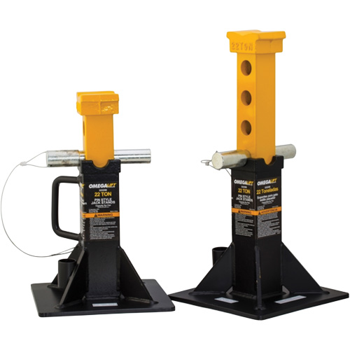 Heavy-Duty Jack Stand, Locking Pin, 22 Tons Capacity, 12-1/4" - 19-7/8" H Nassau Supply