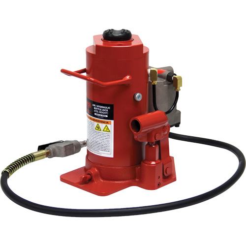 Cric-bouteille hydraulique de hauteur standard, 20 tonne(s), Air comprim&eacute;/hydraulique, 20-1/2" Hauteur &eacute;lev&eacute;e Nassau Supply