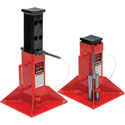 Jack Stand, Locking Pin, 25 tons Capacity, 12" - 20" H Nassau Supply