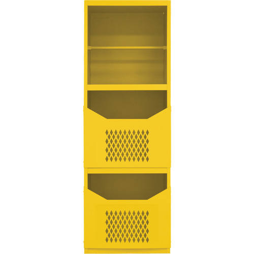 Spill Control Cabinet, 1 Shelves, 72" H x 24" W x 24" D, Steel, Yellow Nassau Supply