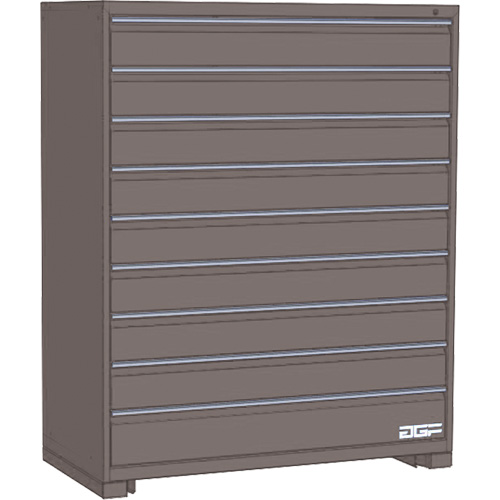 Armoire &agrave; tiroirs modulaire, 9 tiroirs, 36" la x 24" p x 60" h, Gris Nassau Supply