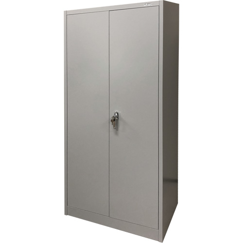 Storage Cabinet, Steel, 4 Shelves, 66" H x 30" W x 15" D, Grey Nassau Supply
