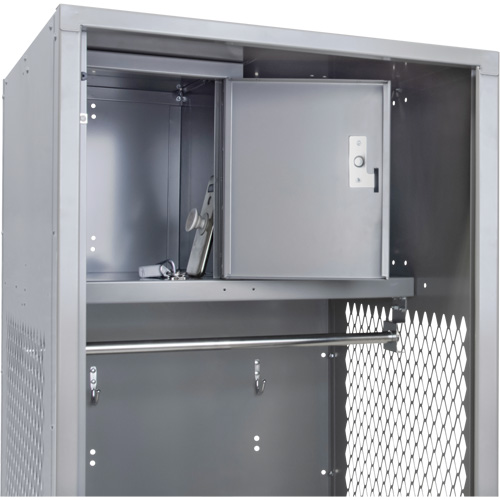 Gear Locker, Steel, 24" W x 18" D x 72" H, Grey Nassau Supply