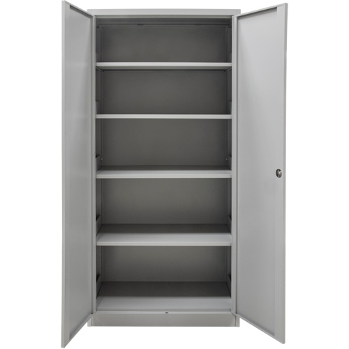Hi-Boy Storage Cabinet, Steel, 4 Shelves, 72" H x 36" W x 18" D, Grey Nassau Supply