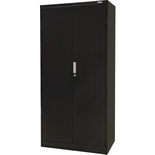 Hi-Boy Storage Cabinet, Steel, 4 Shelves, 72" H x 36" W x 18" D, Black Nassau Supply