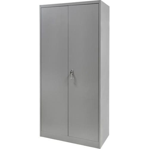 Wardrobe Storage Cabinet, Steel, 36" W x 18" D x 72" H, Grey Nassau Supply