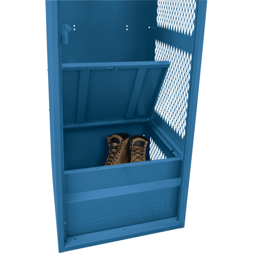 Casier pour &eacute;quipement, Acier, 24" la x 18" p x 72" h, Bleu fonc&eacute; Nassau Supply