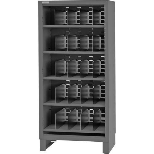 Heavy-Duty Open Front Cabinet with Dividers, Steel, 0 Drawers, 36" x 24" x 78", Grey Nassau Supply