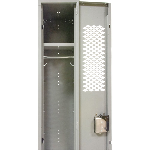 Casiers ventil&eacute;s, 12" x 18" x 88", Acier, Gris, D&eacute;mont&eacute;, Perfor&eacute; Nassau Supply