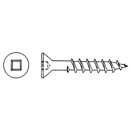 Flat Head Wood Screws , #8 x 1-1/4" L, Zinc Plated Nassau Supply
