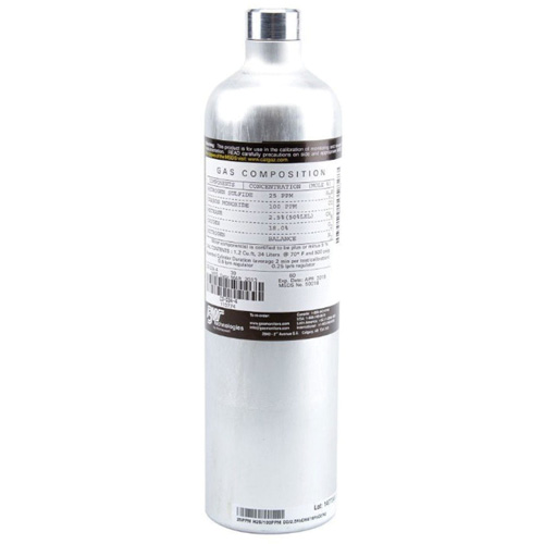 Bouteille de gaz pour test d'&eacute;talonnage, 1 M&eacute;lange de gaz, H2S, 58 litres Nassau Supply