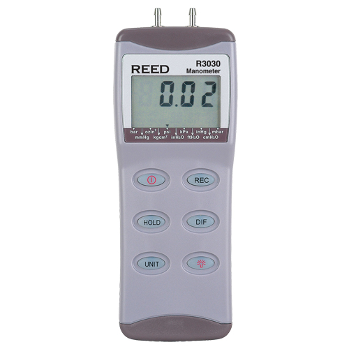 Manom&egrave;tre avec certificat de calibration, Num&eacute;rique, 0 - 100 psi/0 - 6,895 bar/0 - 689,5 kPa/0 - 6895 mbar Nassau Supply