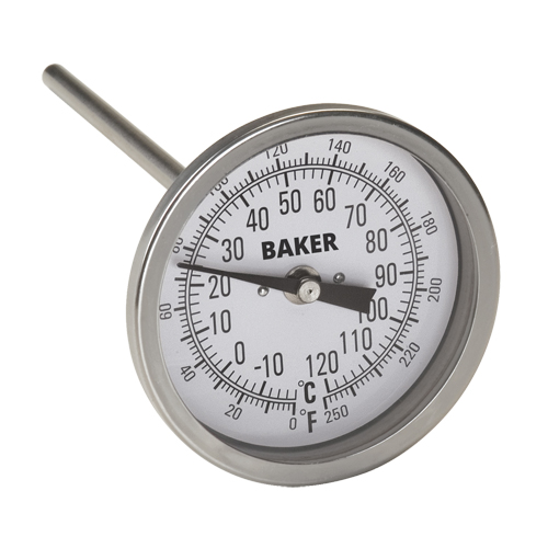 Bi-Metal Thermometers, Contact, Analogue, 0-250°F (-20-120°C) Nassau Supply