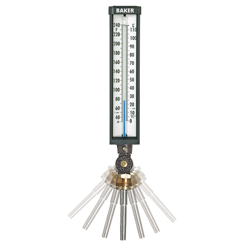 Variable Angle Industrial Thermometers, Contact, Analogue, 30-240°F (-2-114°C) Nassau Supply