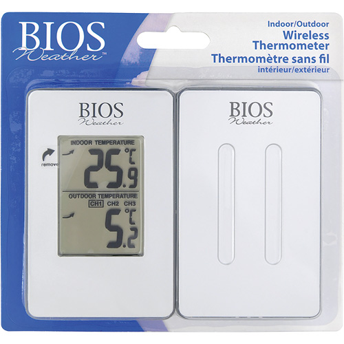 Thermom&egrave;tre sans fil int&eacute;rieur/ext&eacute;rieur, Sans contact, Analogique, 31-158°F (-35-70°C) Nassau Supply
