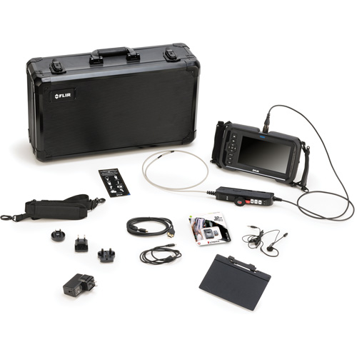 Ensemble de vid&eacute;oscope avec longue sonde de cam&eacute;ra &agrave; articulation bidirectionnelle de 4,5 mm × 1 m, 7" Affichage, 1024 x 600 pixels Nassau Supply