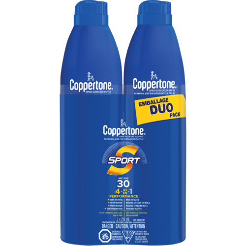 &eacute;cran solaire r&eacute;sistant &agrave; l'eau Sport, FPS 30, A&eacute;rosol Nassau Supply