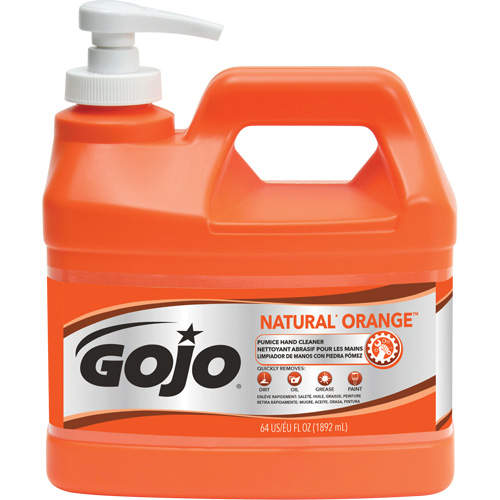 Nettoyant &agrave; mains Natural Orange, Pierre ponce, 1,89 L, Bouteille &agrave; pompe, Agrumes/Orange Nassau Supply