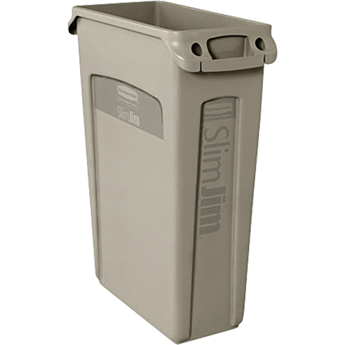 Contenants Slim Jim a/canaux de ventilation, Plastique, 23 gal. US Nassau Supply