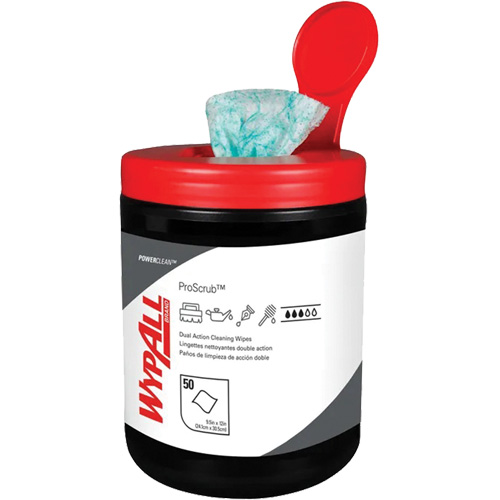 Lingettes nettoyantes &agrave; double action Wypall, 50 lingettes, 12" x 10-1/2" Nassau Supply