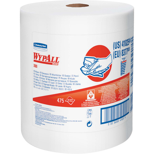 Chiffons jetables X80, Robuste, 12-1/2" lo x 13-2/5' la Nassau Supply
