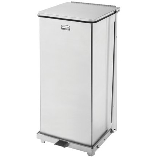 Defenders&reg; Square Step Can with Liner, Stainless Steel, 13 US gal. Capacity Nassau Supply