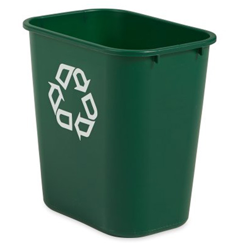 Corbeille moyenne pour le recyclage, De bureau, Plastique, 28 pintes US Nassau Supply