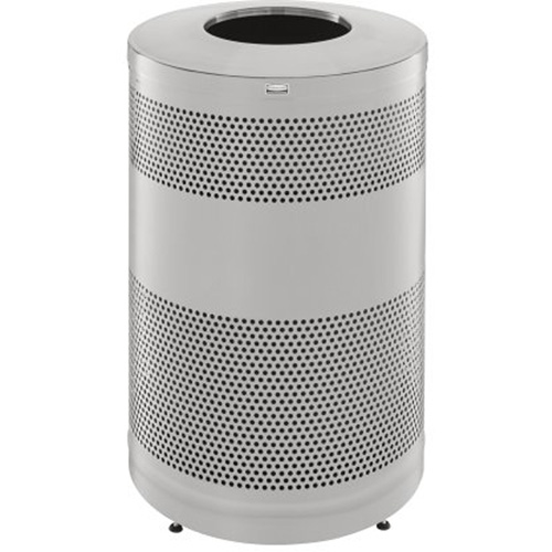 Poubelle d&eacute;corative &agrave; dessus ouvert classique, Acier inoxydable, Capacit&eacute; 51 gal. US Nassau Supply