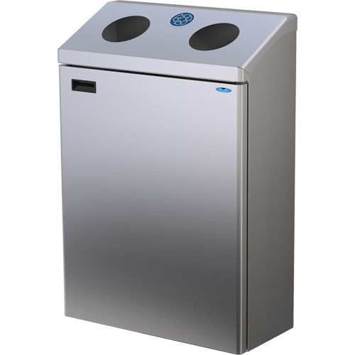 Station de recyclage murale, Vrac, Acier inoxydable, 29 gal. Nassau Supply