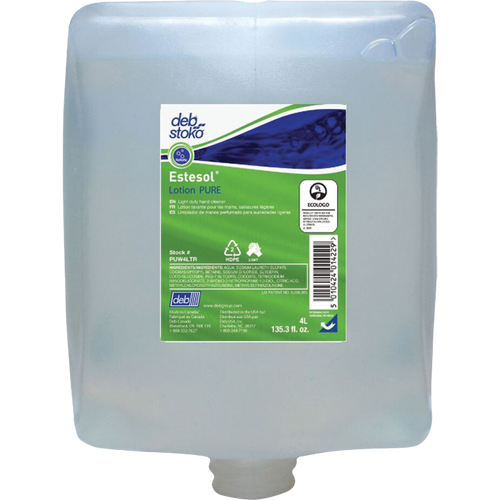 Savon pour les mains, les cheveux et le corps Estesol PURE, Cr&egrave;me, 4 L, Recharge, Fraîcheur Nassau Supply