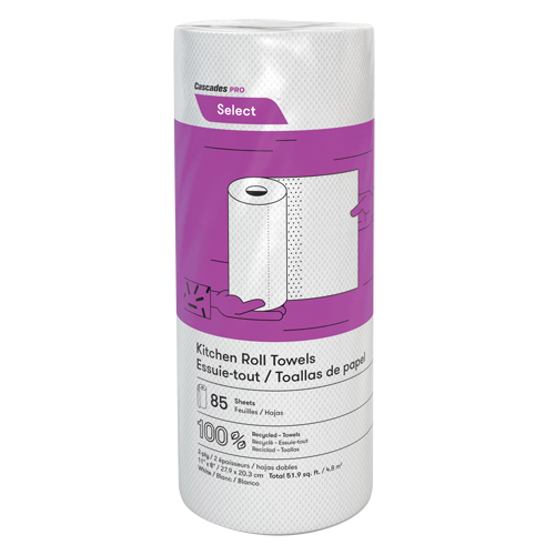 Rouleau d'essuie-tout de cuisine Pro Select, 2 Pli, 85 Feuilles/rouleau, 8" la, 11" lo Nassau Supply