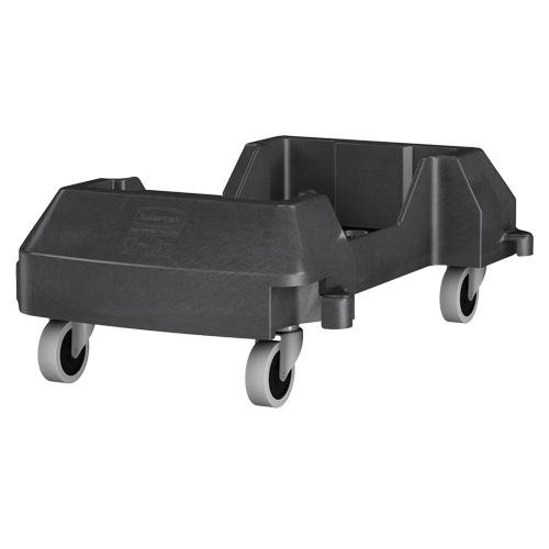 Chariot Slim Jim, Polypropyl&egrave;ne, Noir, Convient aux contenants 11" x 20" Nassau Supply