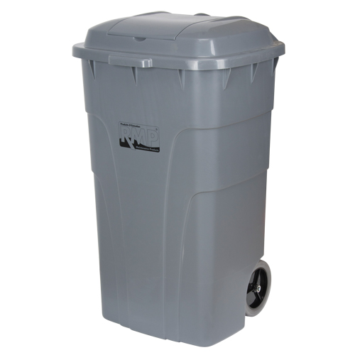 Roll Out Garbage Bin, Polyethylene, 65 US gal. Nassau Supply