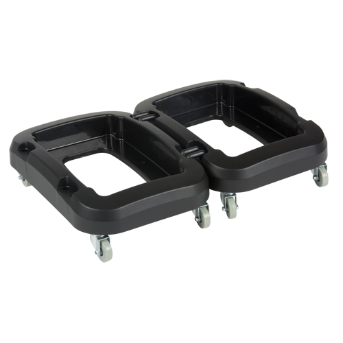 Recycling & Waste Receptacle Dolly, Polypropylene, Black, Fits: 17-1/4" x 12-1/2" Nassau Supply