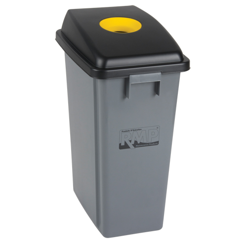 Bac &agrave; d&eacute;chets et de recyclage avec couvercle de classification, Plastique, 16 gal. US Nassau Supply