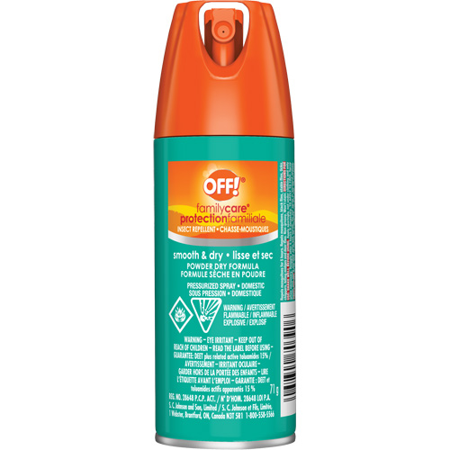 Insectifuge Off! Family Care, DEET &agrave; 15 %, A&eacute;rosol, 2,5 oz. Nassau Supply