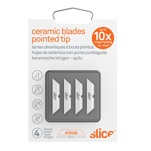Slice Pointed-Tip Ceramic Box Cutter Blades, Single Style Nassau Supply