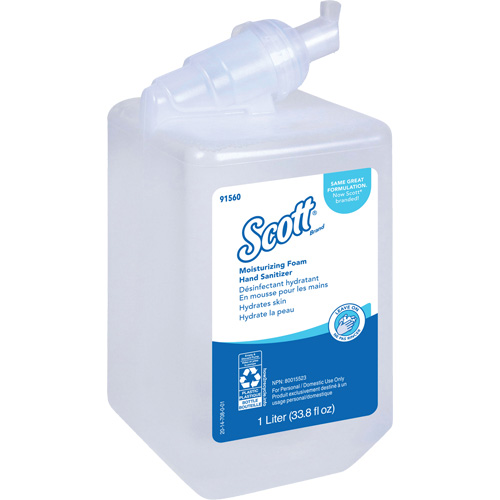 Scott&reg; Pro Moisturizing Foam Hand Sanitizer, 1000 ml, Cartridge Refill, 62% Alcohol Nassau Supply