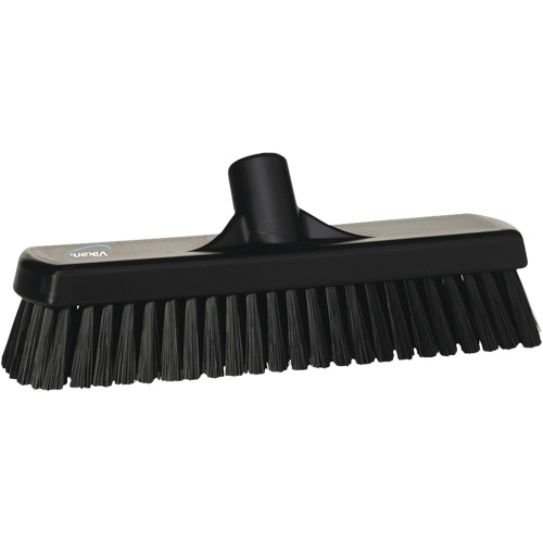 Balai-brosse pour planchers et mur, Crins Ferme, 12", Polyester, Noir Nassau Supply